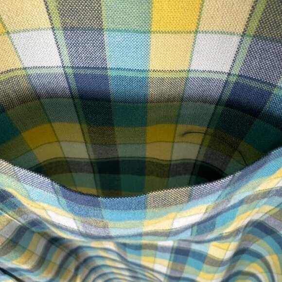 L.L. Bean Men's Long Sleeve Button Up Shirt, Green Yellow Plaid, Cotton, Size XL - Picture 4 of 10